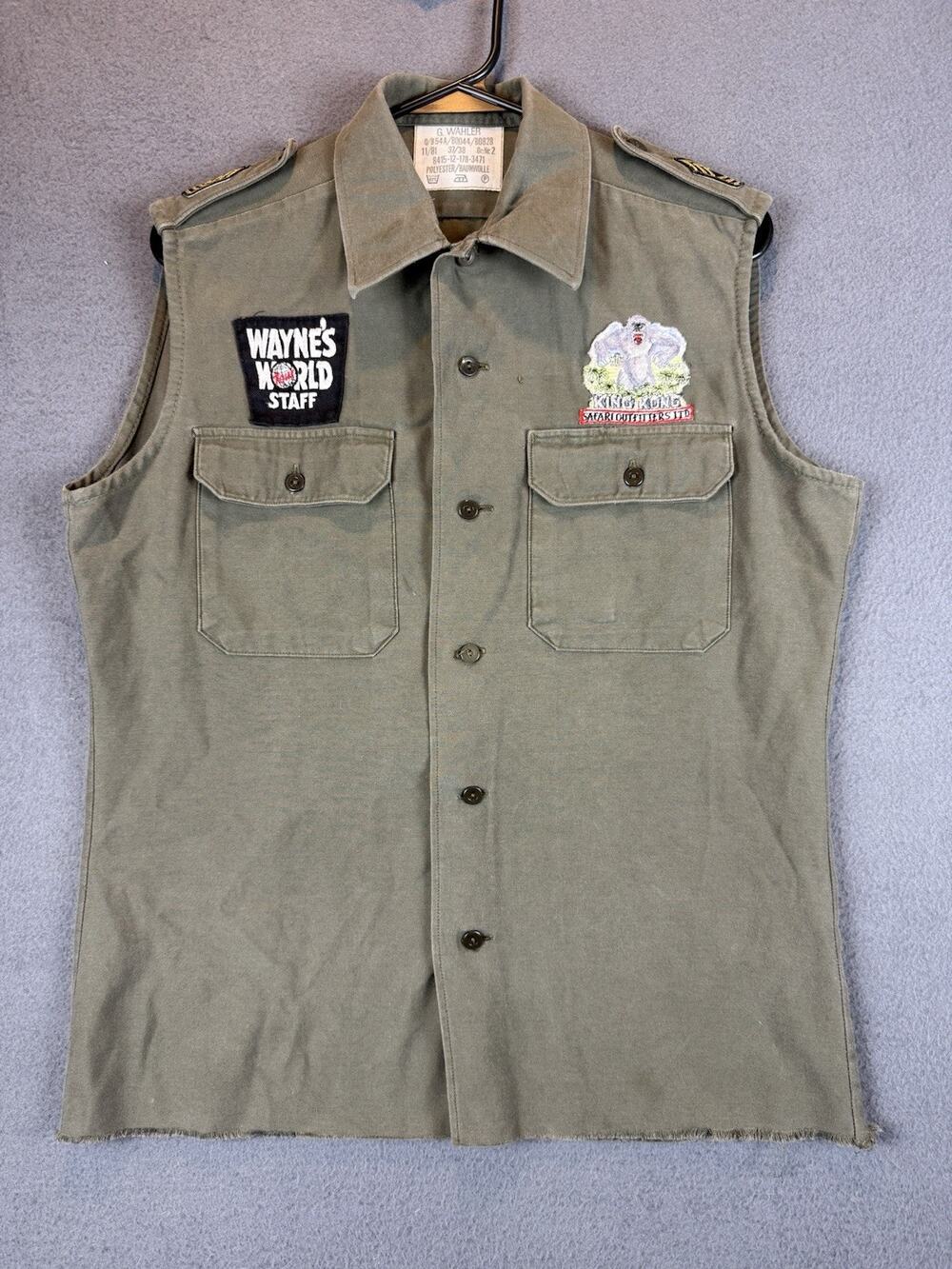Vintage Safari Outfitters LTD. King Kong Safari Military Vest Shirt size M VTG